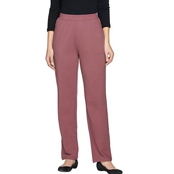 Denim & Co Active French Terry Pull-on Pants   8484 - Picture 1 of 2